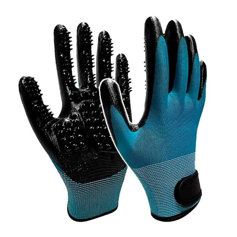 Ein Paar Haarpflege Handschuhe für Haustiere
