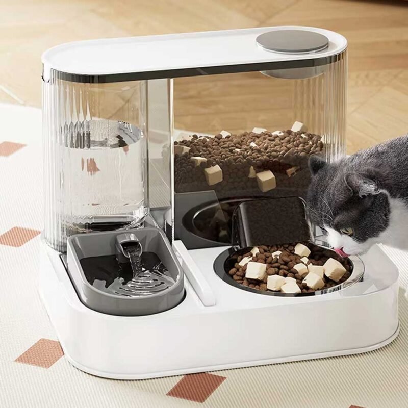 2 in 1 Haustier Katze Feeder automatische – Bild 3