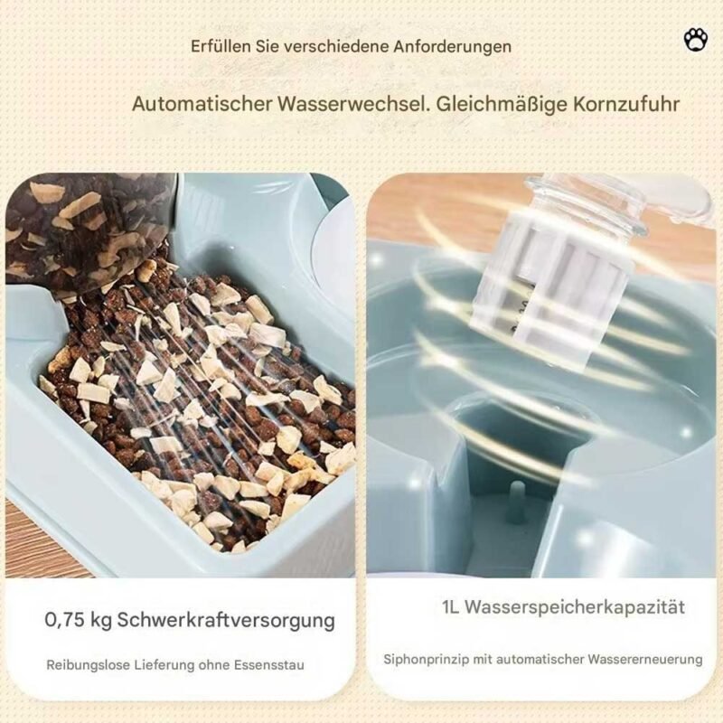 Automatisches Katzenfutter-Wasserspender-Set – Bild 9