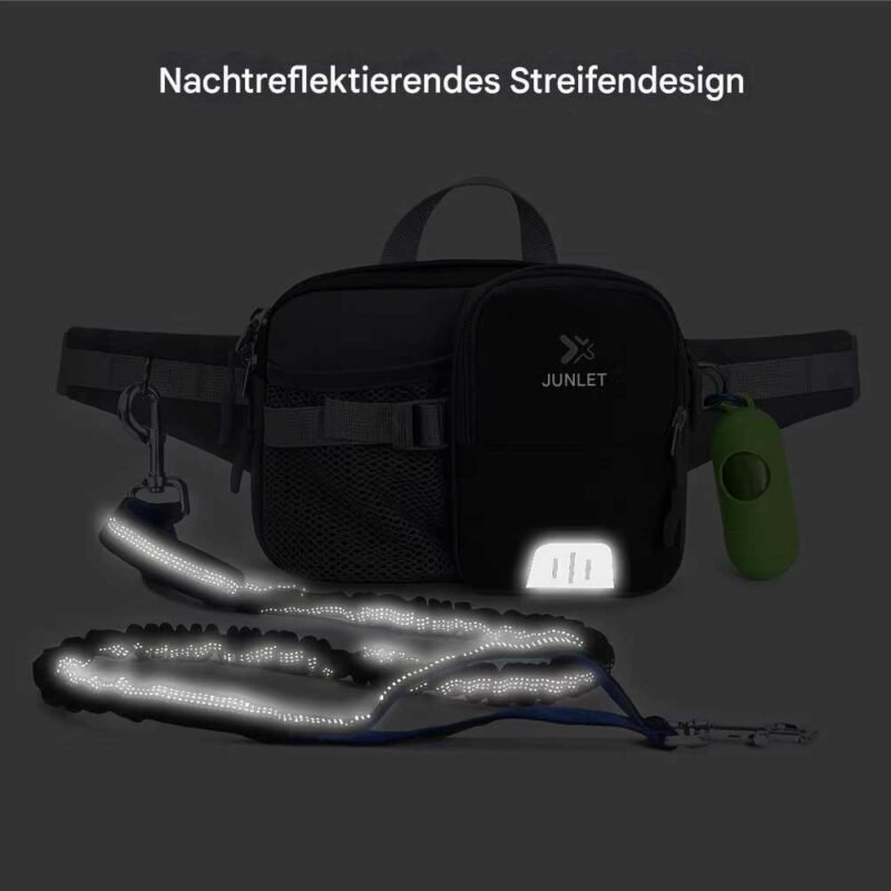 Freihändige einziehbare Hundeleine mit Gürteltasche für Spaziergänge für Hund – Bild 12