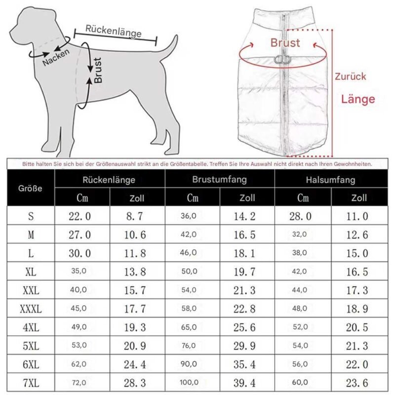 Winter Haustier Hund Kleidung warme große Hundemantel – Bild 2