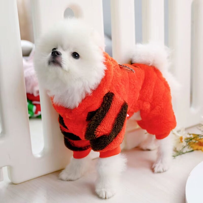 6 Stile Hund Herbst Winter verdickt warm Kapuzenmantel Haustier Kleidung – Bild 4
