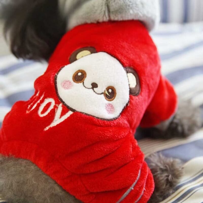 6 Stile Hund Herbst Winter verdickt warm Kapuzenmantel Haustier Kleidung – Bild 7