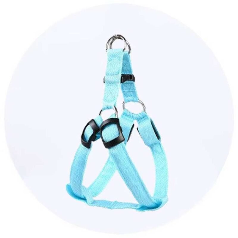 USB/ Batterie Verstellbares LED-Hundegeschirr ohne Zug leuchtendes Nylon-Brustband – Bild 12