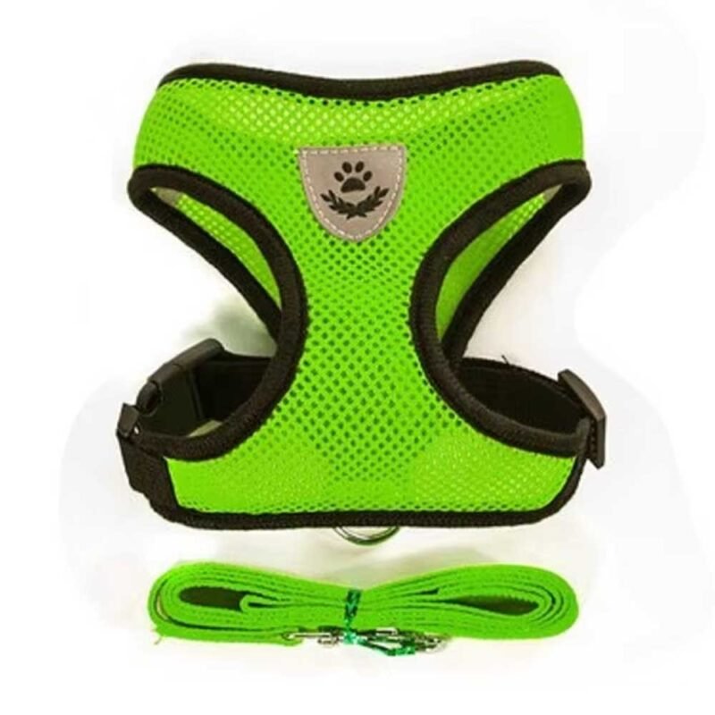 ylon Atmungsaktives Mesh Hundegeschirr und Leine Set